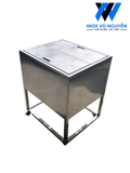  Thùng Đá Inox 3 Lớp Có Bánh Xe, Nắp Trượt, Tay Cầm Nổi 