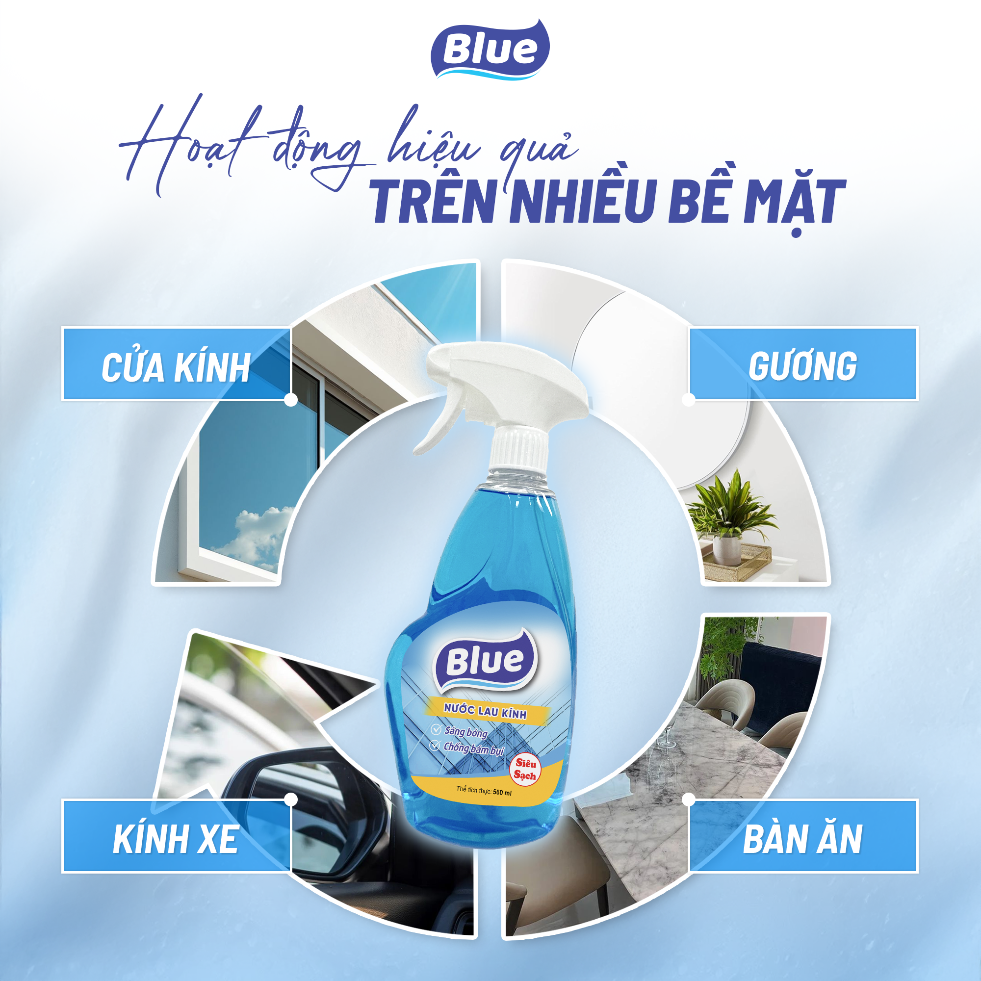  Nước lau kính Blue 560ml 
