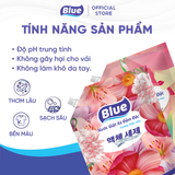  Nước giặt xả Blue Đậm đặc Hương Nước Hoa - Túi 2.1L 