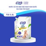  Nước Xả Vải Đậm Đặc Blue Hàn Quốc túi 3.2L dịu nhẹ For Baby 