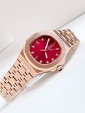 A - ( GIÁ TỐT ) Carnival Quartz 8160L-VH-ĐỎ ( 8160L ) - Đồng Hồ Nữ