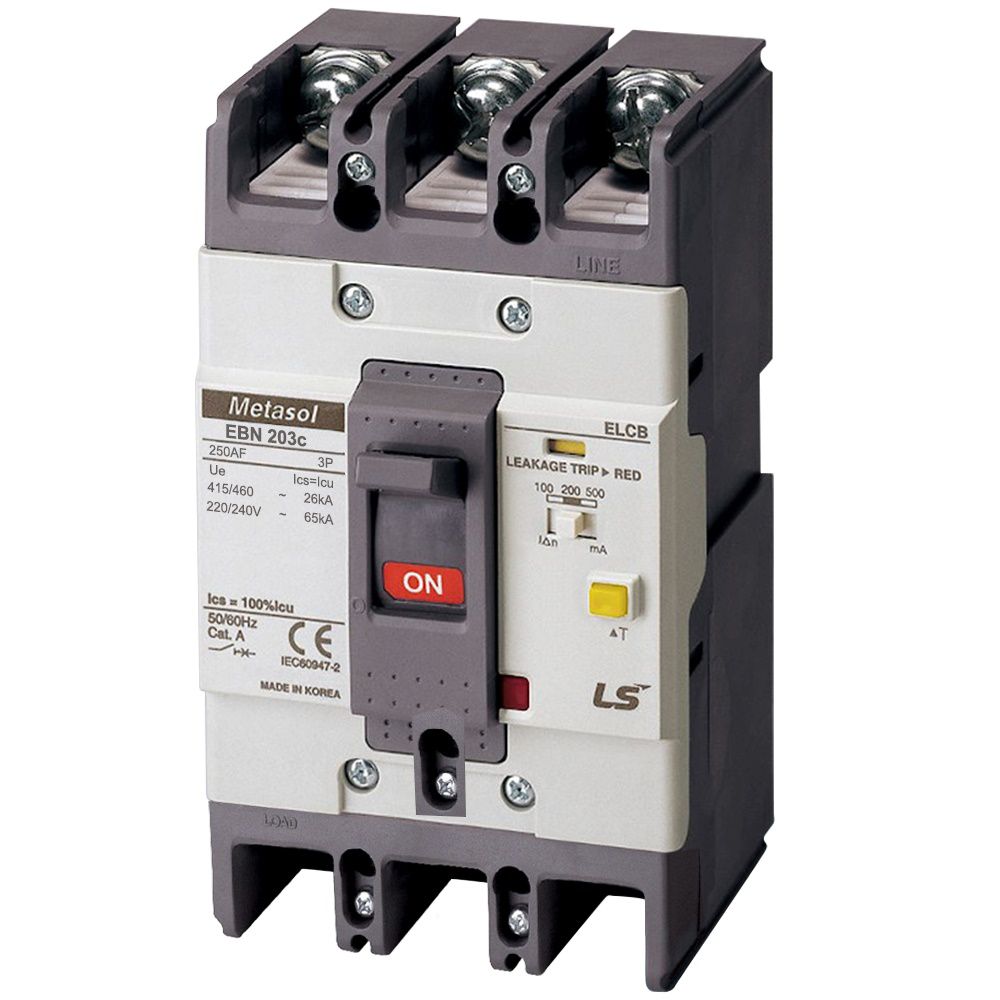  Cầu dao điện ELCB 3 pha loại khối chống rò điện - Mã EBN203c 