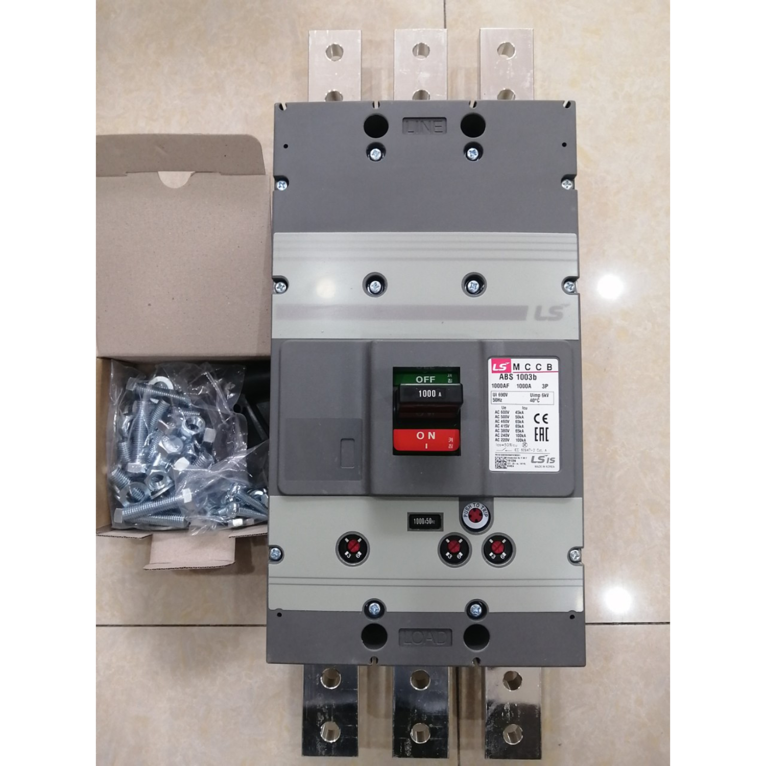 Cầu dao điện MCCB (APTOMAT) loại khối 3 Pha - Mã ABS1003b 