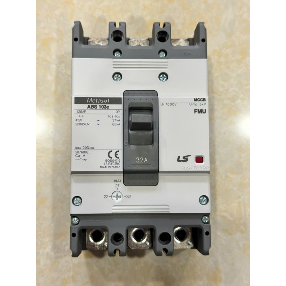  Cầu dao điện MCCB (APTOMAT) loại khối 3 Pha - Mã ABS103s 