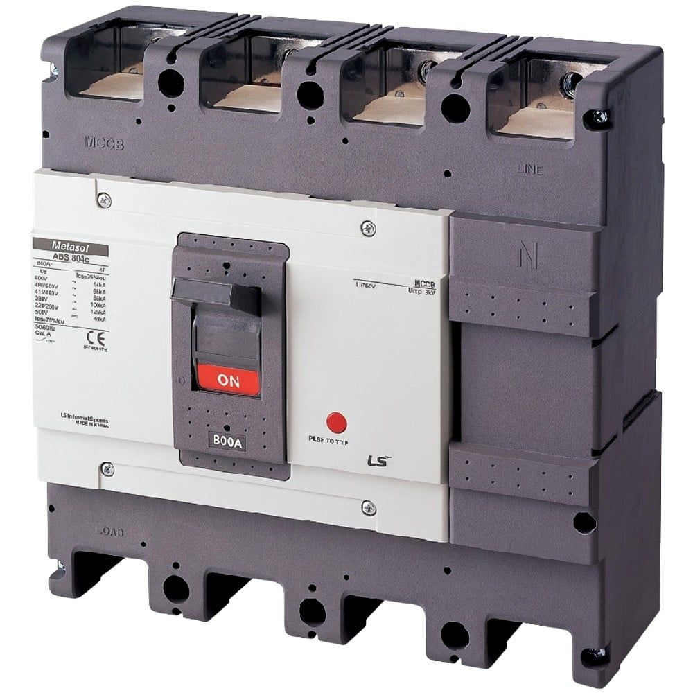  Cầu dao điện MCCB (APTOMAT) loại khối 4 Pha - Mã ABS804c 