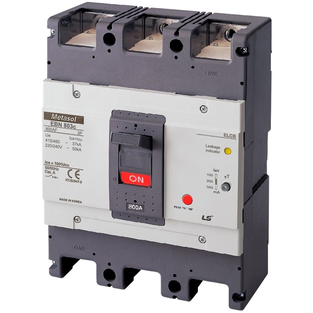  Cầu dao điện ELCB 3 pha loại khối chống rò điện - Mã EBN803c 