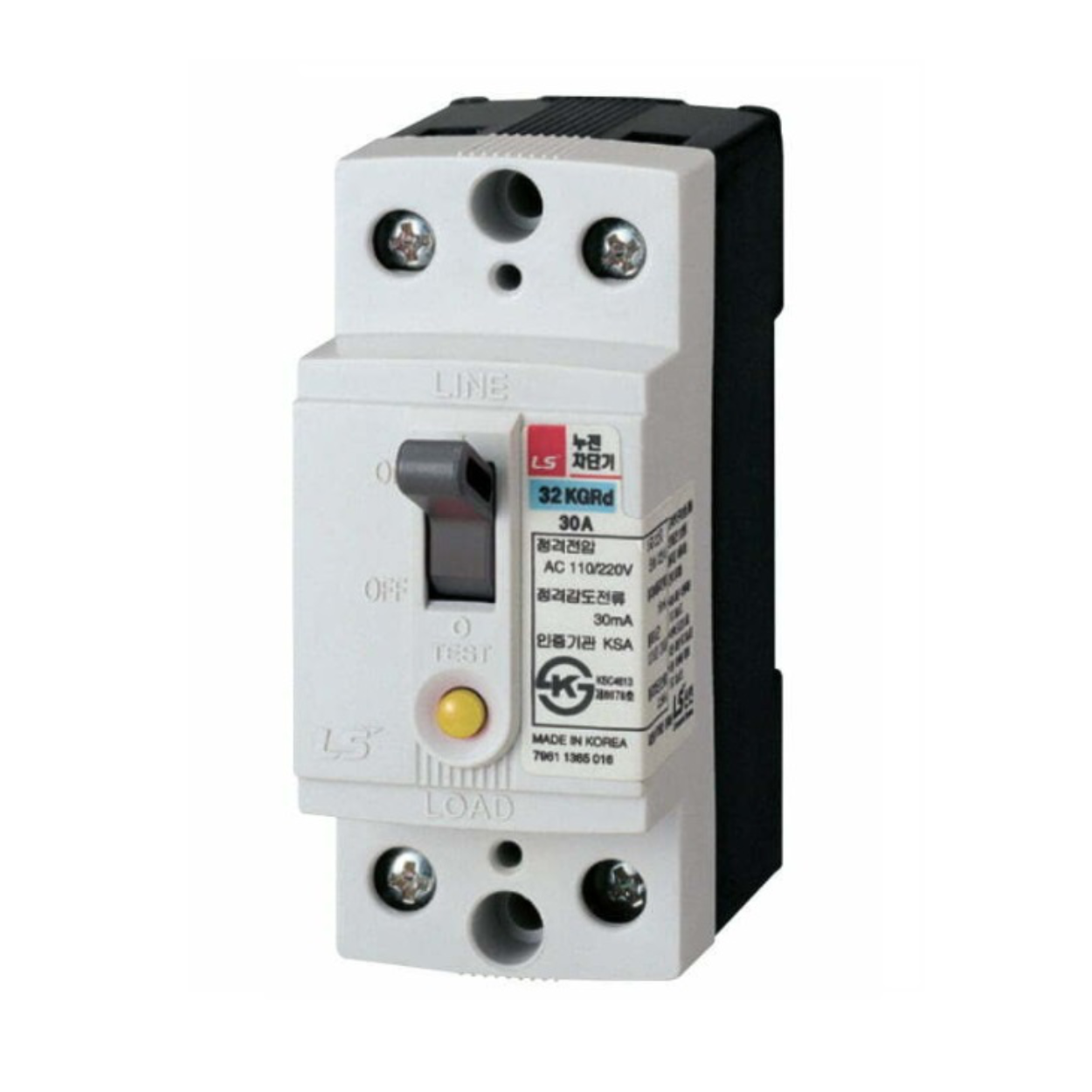  Cầu dao điện ELCB 2 pha loại chống rò điện - Mã 32KGRd 
