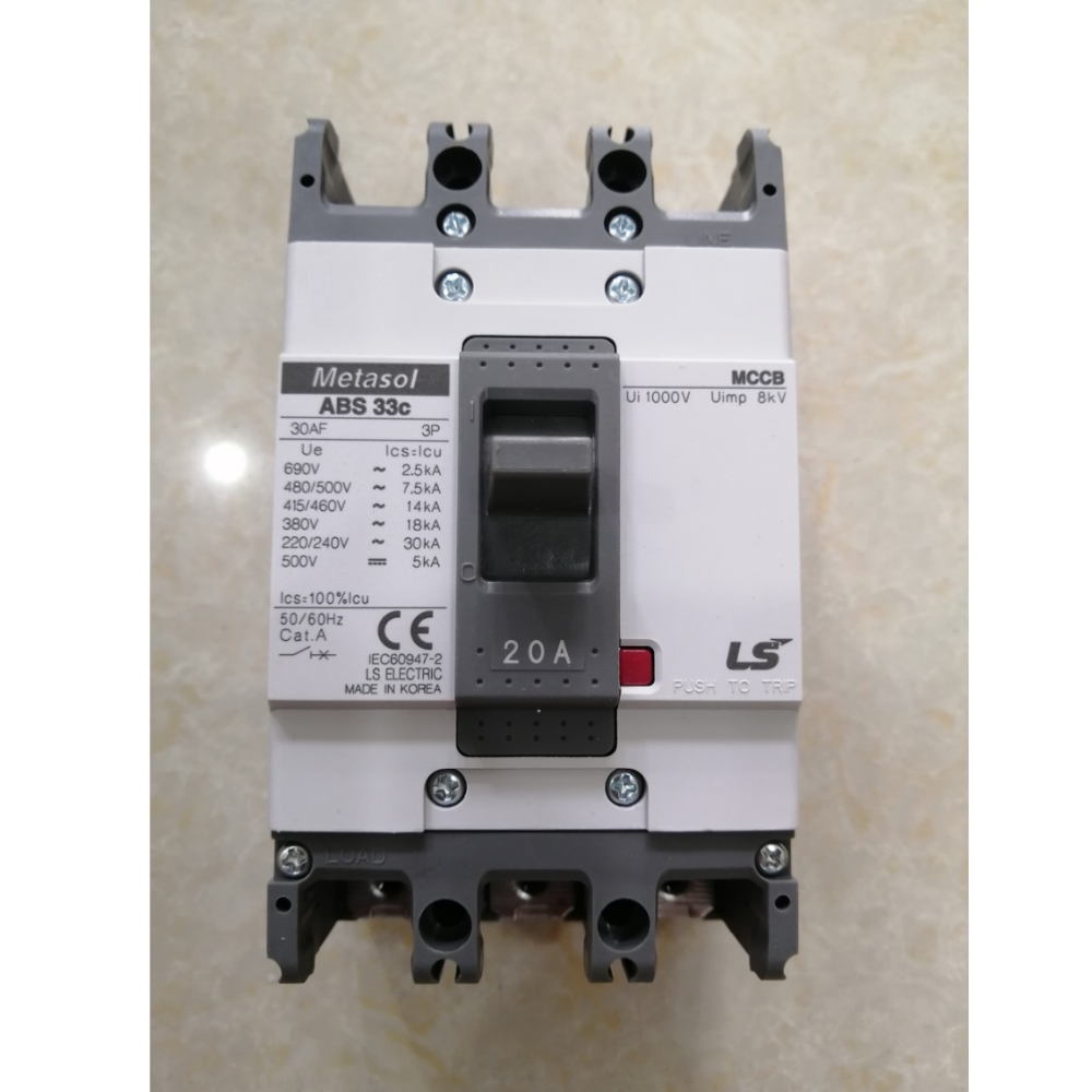  Cầu dao điện MCCB (APTOMAT) loại khối 3 Pha - Mã ABS33c 