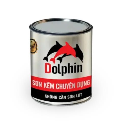  Sơn Sắt Mạ Kẽm Dolphin 2,7Kg Trắng 