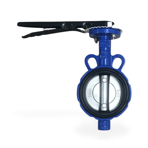  Van bướm tay gạt thân gang đĩa inox Dn80 