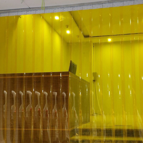  Rèm Nhựa PVC (200x3x50000)mm Màu Vàng 