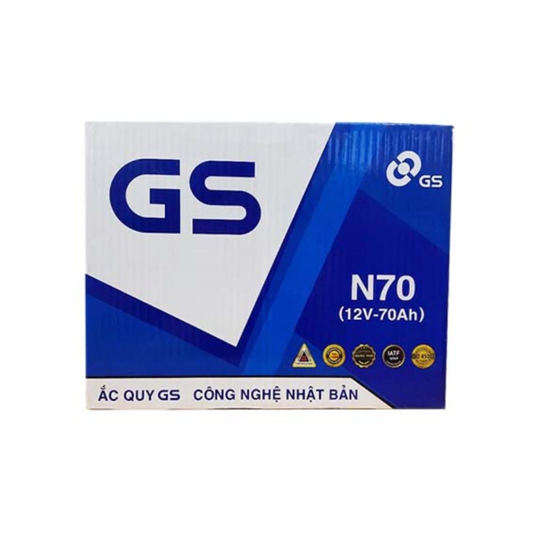  Bình Ắc Quy GS N70 12V-70AH 