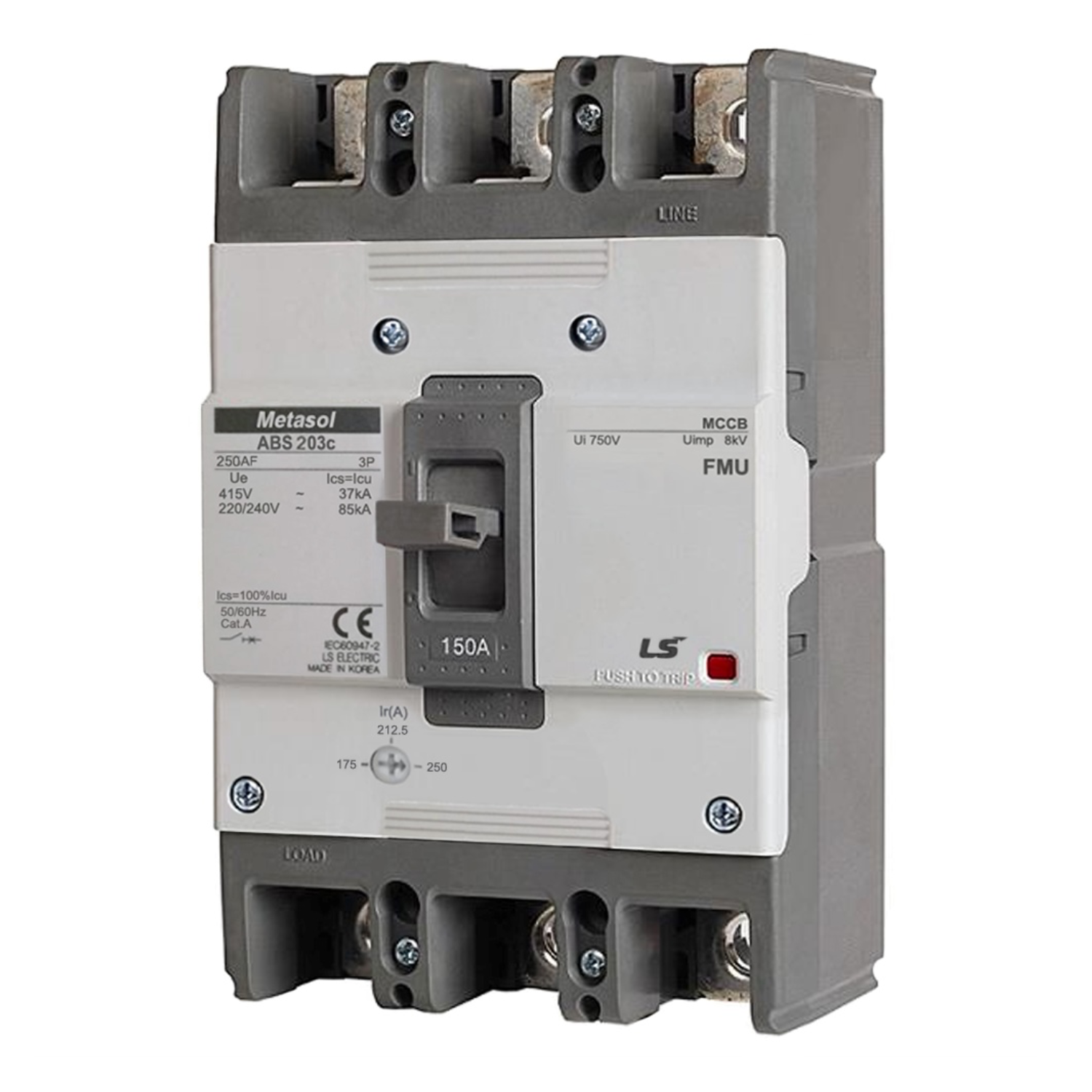  Cầu dao điện MCCB (APTOMAT) loại khối 3 Pha - Mã ABS203c 