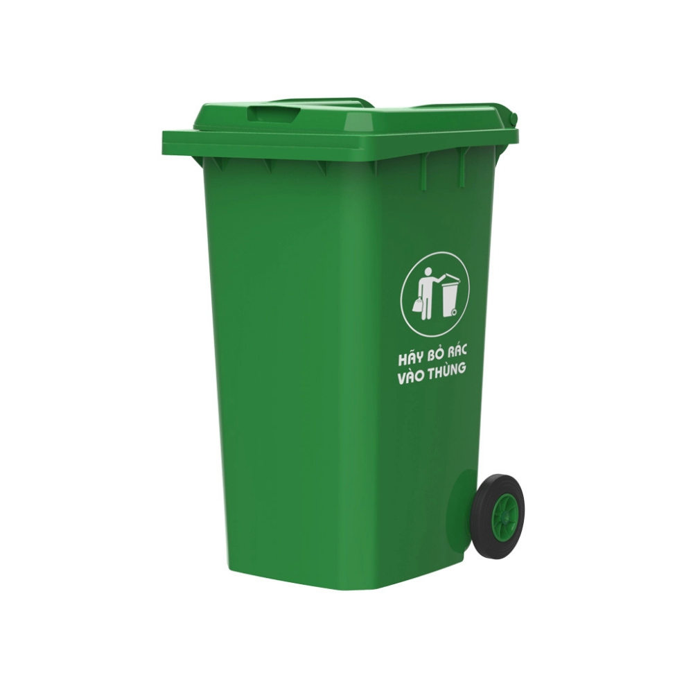  Thùng Rác Nhựa MGB 240L Xanh Lá. 