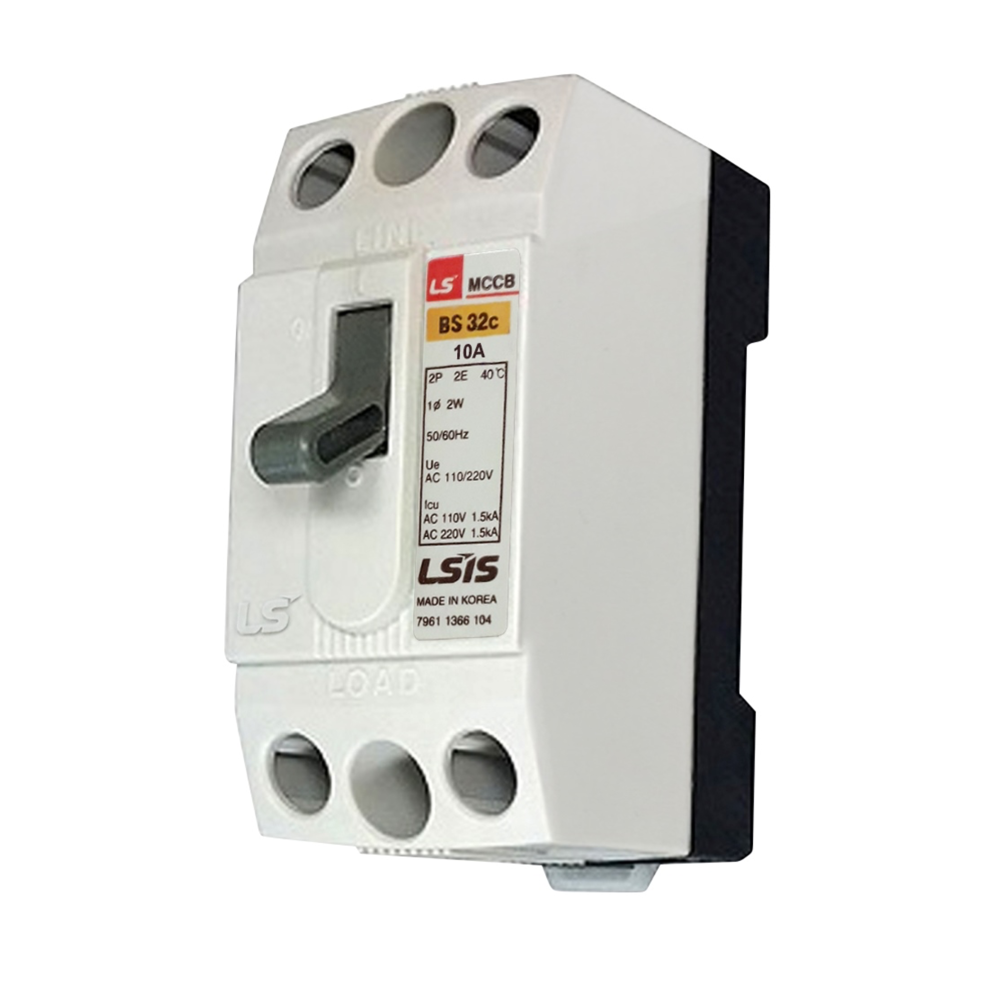  Cầu dao điện LS MCCB (APTOMAT) loại khối 2 Pha - BS32c (không vỏ) 