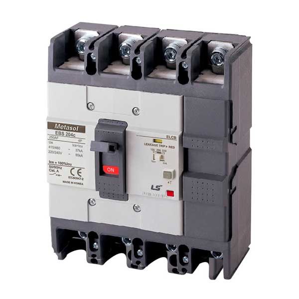  Cầu dao điện ELCB 4 cực loại khối chống rò điện - Mã EBS204c 