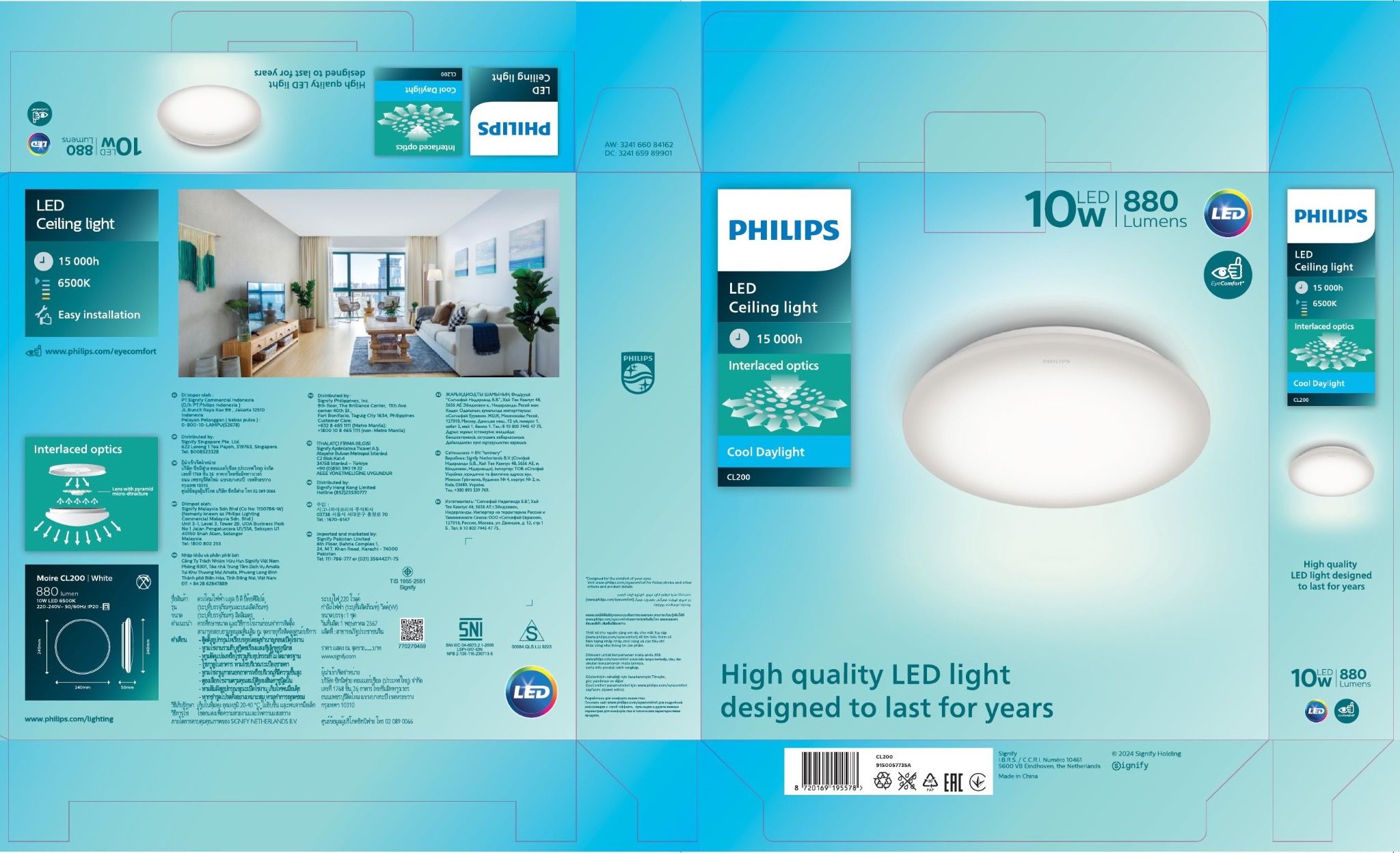  Bộ đèn LED Philips ốp trần CL200 