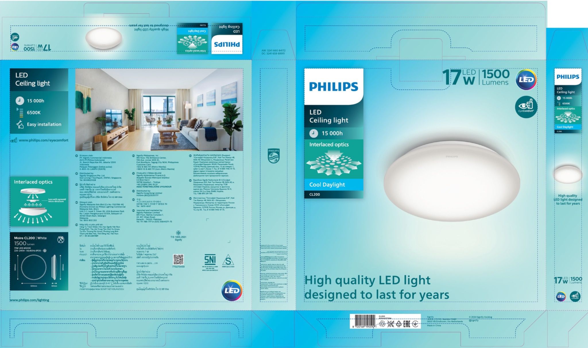  Bộ đèn LED Philips ốp trần CL200 