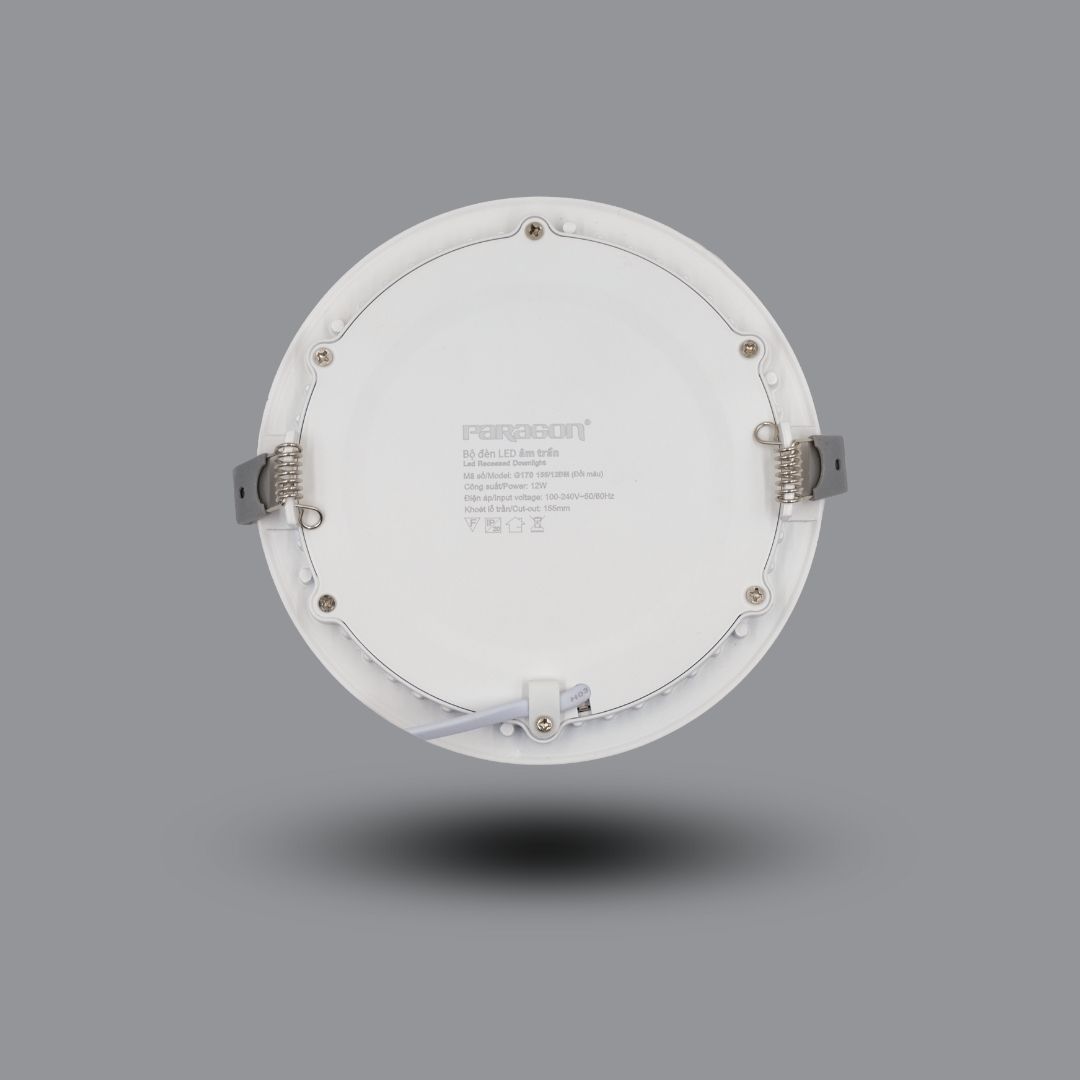  Đèn Paragon LED Downlight Panel Tròn Siêu Mỏng - Điều khiển 3 màu 
