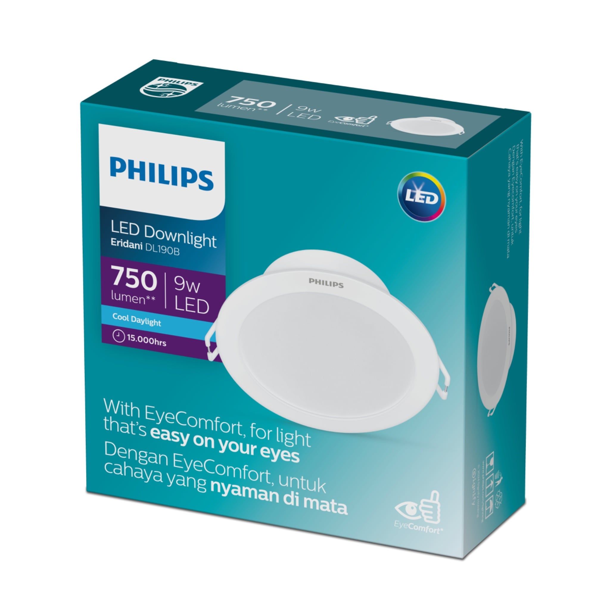  Bộ đèn LED Philips âm trần Eridani DL190B WH SNI 