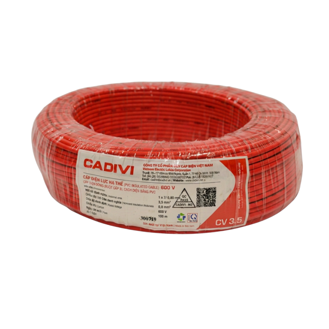  Dây điện Cadivi CV 1Cx6.0 mm2 Xanh (N) 