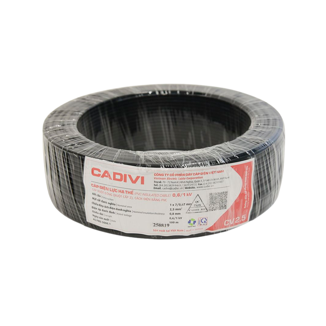  Cáp điều khiển CADIVI DVV/Sc (0,6/1kV) 3 lõi, cách điện PVC 
