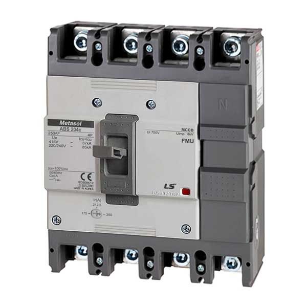  MCCB 4 Pha loại khối chỉnh dòng (0.7,0.85,1.0)xln max - Mã ABS204c FMU 