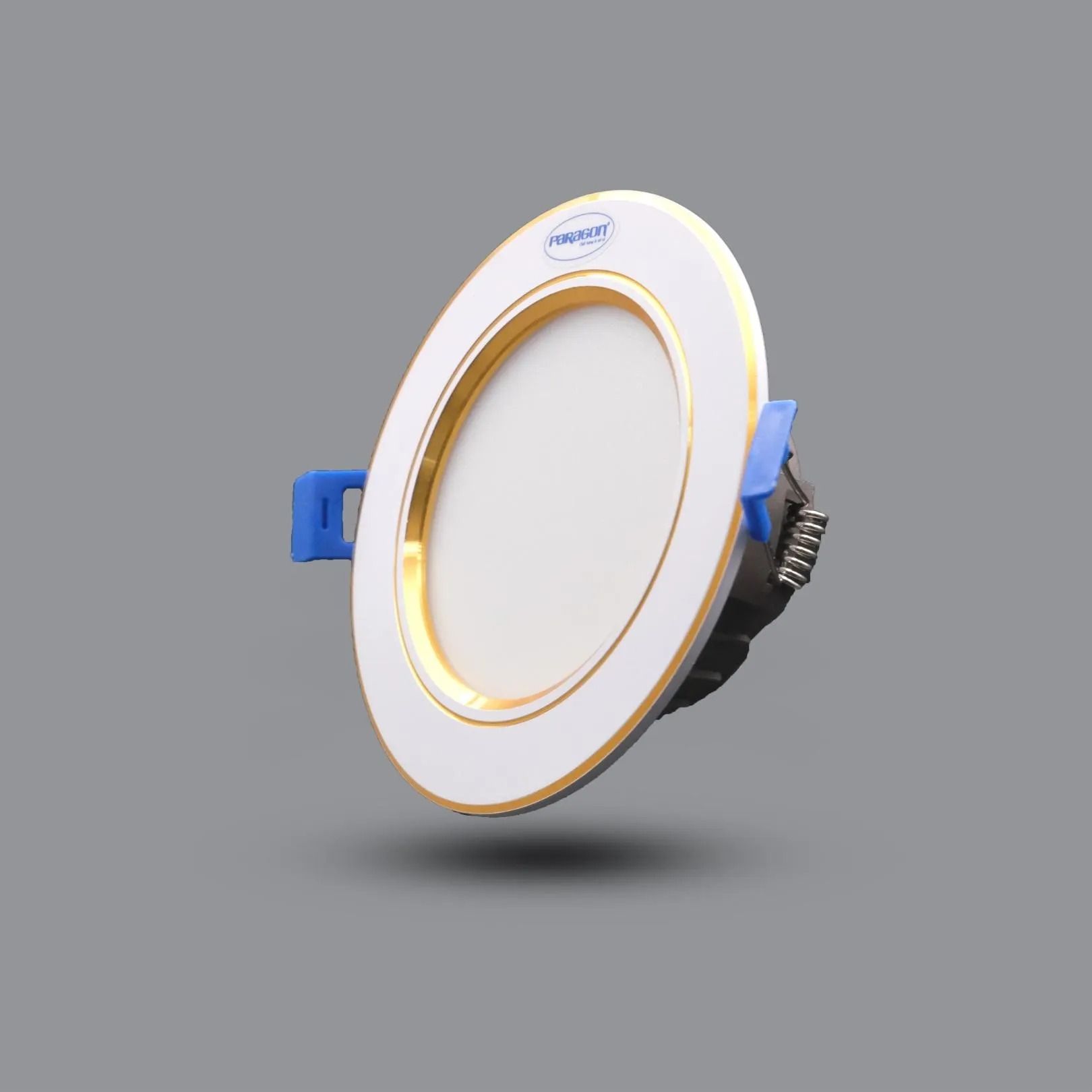  Đèn Paragon LED downlight âm trần có viền Vàng (điều khiển 3 màu) 