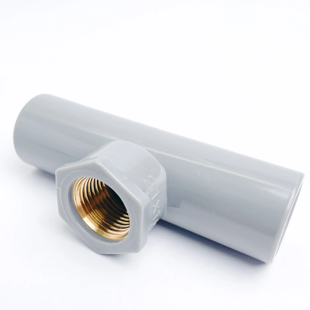  Tê ren trong uPVC Bình Minh D21mm thau 