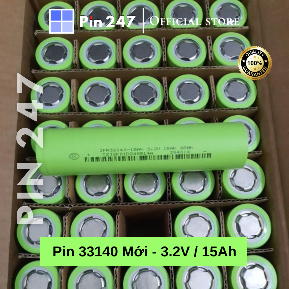  Pin 32140 15Ah  3.2v nội trở 1.8 1.9 mới 
