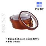  Băng Dính Cách Nhiệt 300*C vàng bản rộng 10mm, 20mm. 