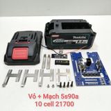  Vỏ Pin Makita 21700 mẫu mới  5-10-15 cell 21700 - Có Led Báo Pin 