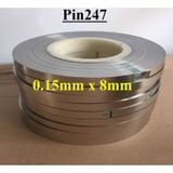  Kẽm hàn cell pin 0,15x8mm (1 mét loại1 , có mạ niken) 