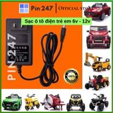  Sạc xe điện trẻ em, sạc xe ô tô điện trẻ em12v 1000mah  6v 500 mah có đèn báo 