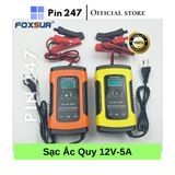  Sạc bình ắc quy ô tô xe máy FOXSUR 12V 4Ah - 100Ah  tự ngắt khi đầy chức năng bảo dưỡng phục hồi ắc quy bằng khử sunfat 
