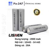  Phụ kiện - Pin 18650 Lishen Xám 2000 mah 10C -20A  hàng mới xả cao máy công cụ  - Pin247 