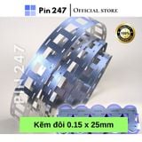  Kẽm đôi 2 hàng [ loại 1 ] 0.15 /0.2 *25 mm, hàn cell Pin 18650 / 21700 / 32140 / 33140 . [1 mét ] Pin247 
