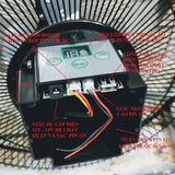  Quạt tích điện chân quỳ 12 cấp chỉnh lực không chổi than cánh 12inch - 30cm Pin247 