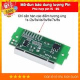  Mạch báo dung lượng pin Lithium 1S 2S 3S 4S 1-8S 3.7V màn hình xanh dương - vui lòng mua đơn từ 20k- Pin247 