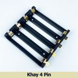  Đế gắn pin - khay pin - khay cân bằng pin 18650 - 1 - 4 cell mạ vàng,dễ dàng tháo lắp 