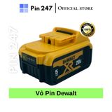  Vỏ pin Dewalt Trung quốc chân ngắn dùng sạc adapter - có báo pin 