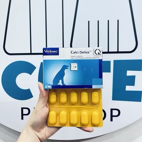  Calci Delice(1 vỉ) cung cấp Canxi, Phospho, Flouride và Vitamin D3 cho Chó Mèo 