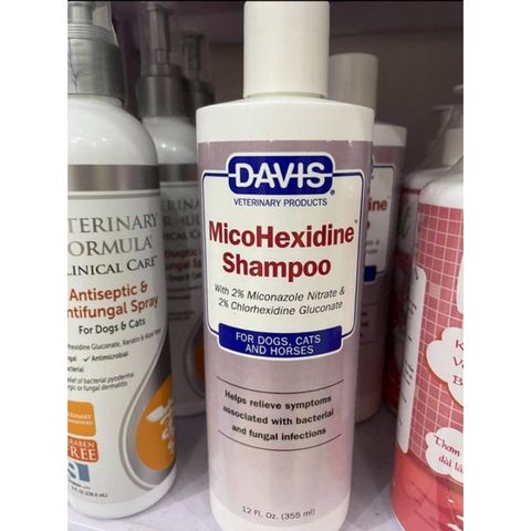 Sữa tắm trị nấm ghẻ cho CHÓ MÈO - Davis Micohexidine Shampoo 