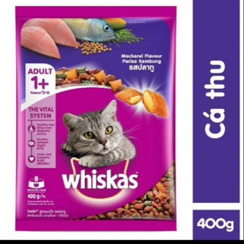  Whiskas gói 400g - thức ăn hạt cho mèo 