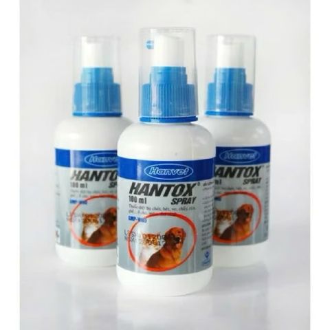  Xịt Hantox Spray ve rận, kí sinh trùng, ghẻ ở chó mèo, thú cưng 100ml 