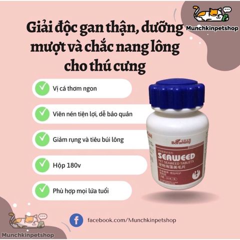  Borammy Seaweed - dưỡng lông, da, giải độc gan thận 
