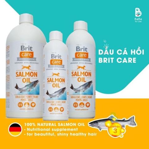  DẦU CÁ HỒI CHO CHÓ MÈO BRIT CARE NHẬP ĐỨ 