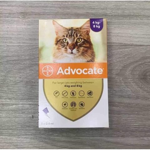  Nhỏ gáy Advocate (1 tuýt)- Diệt Ve Rận, Giun Sán Trên Mèo 