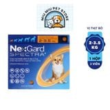  NexGard SPECTRA ( Hộp 3 viên)- Viên nhai phòng & trị nội, ngoại ký sinh (ve, rận, bọ chét, ghẻ Demodex, giun sán)cho Chó 