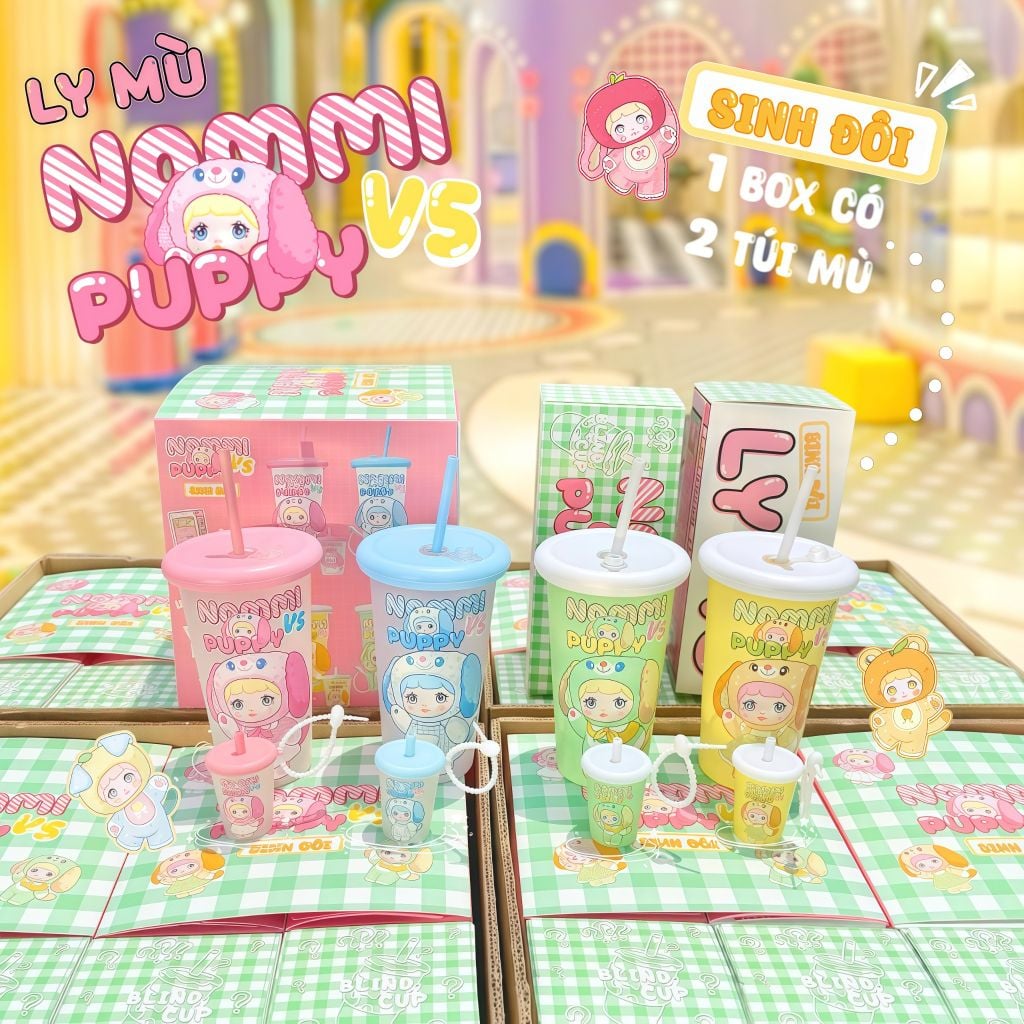  Ly Sỉ Sẵn In 3D Nổi Hoạ Tiết Nommi Sinh Đôi 